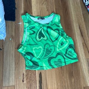 Shein green crop top